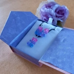 Gummy Bears - Necklace & Earrings Set - Transparent Pink & Blue Gummy Bears - Necklace & Earrings Set - Transparent Pink & Blue