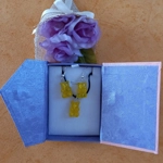 Gummy Bears - Necklace & Earrings Set - Transparent Yellow Gummy Bears - Necklace & Earrings Set - Transparent Yellow