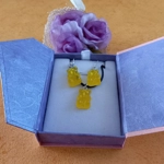 Gummy Bears - Necklace & Earrings Set - Transparent Yellow Gummy Bears - Necklace & Earrings Set - Transparent Yellow