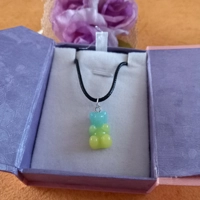 Gummy Bears Necklace - Milky Baby Blue & Lemon