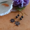 Halloween Earrings - Black and Gold Spiderweb