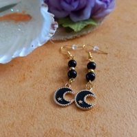Halloween Earrings - Black Moon