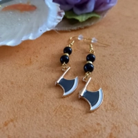 Halloween Earrings - Grey Axe