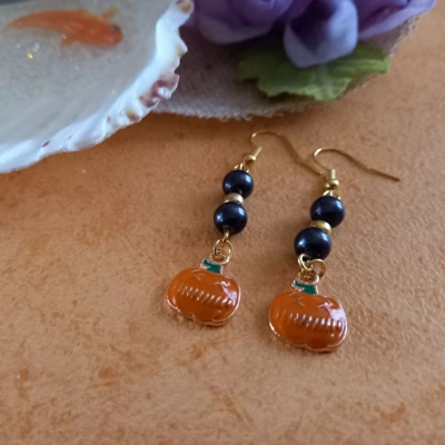 Halloween Earrings - Pumpkin Face Halloween Earrings - Pumpkin Face