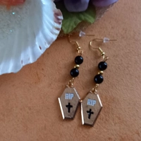 Halloween Earrings - RIP Gravestone