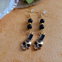 Halloween Earrings - Skull and Candle