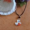 Halloween Necklace - Ghost with a Pumpkin
