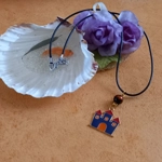 Halloween Necklace - Haunted House Halloween Necklace - Haunted House