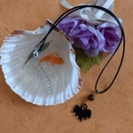 Halloween Necklace - Smiling Black Ghost Halloween Necklace - Smiling Black Ghost
