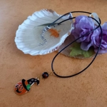 Halloween Necklace - Smiling Pumpkin Wearing a Witches Hat Halloween Necklace - Smiling Pumpkin Wearing a Witches Hat