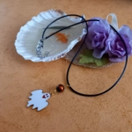 Halloween Necklace - Smiling White Ghost Halloween Necklace - Smiling White Ghost