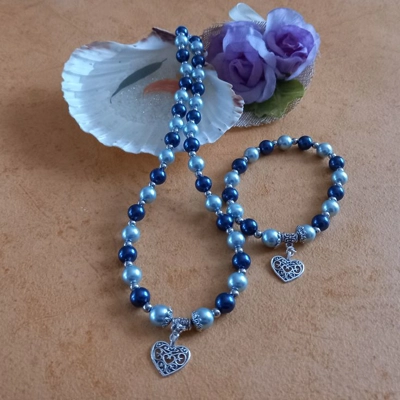 Heart of Glacier Necklace and Bracelet Set Heart of Glacier Necklace and Bracelet Set