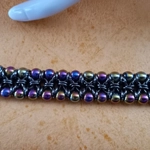 Hematite Double Row Chainmaille Bracelet - Black Rainbow Hematite Double Row Chainmaille Bracelet - Black Rainbow