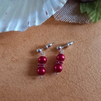 Infinity Earrings - Red