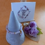 Jade Glitter Butterfly Charm Bracelet - Lilac