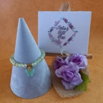 Jade Glitter Butterfly Charm Bracelet - Lime