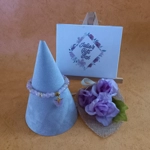 Jade Glitter Butterfly Charm Bracelet - Mauve