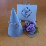 Jade Glitter Butterfly Charm Bracelet - Mauve