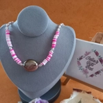 Joy Fimo Heishi Necklace - Pink Mix Joy Fimo Heishi Necklace - Pink Mix