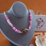 Joy Fimo Heishi Necklace - Pink Mix Joy Fimo Heishi Necklace - Pink Mix
