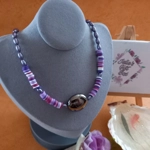 Joy Fimo Heishi Necklace - Purple Mix Joy Fimo Heishi Necklace - Purple Mix