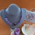 Joy Fimo Heishi Necklace - Purple Mix Joy Fimo Heishi Necklace - Purple Mix