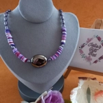 Joy Fimo Heishi Necklace - Purple Mix Joy Fimo Heishi Necklace - Purple Mix