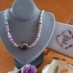 Joy Fimo Heishi Necklace - Rainbow Joy Fimo Heishi Necklace - Rainbow