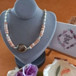 Joy Fimo Heishi Necklace - Sand Beige Joy Fimo Heishi Necklace - Sand Beige