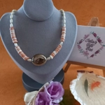 Joy Fimo Heishi Necklace - Sand Beige Joy Fimo Heishi Necklace - Sand Beige