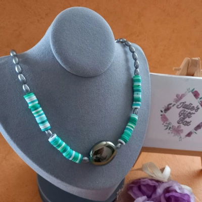 Joy Fimo Heishi Necklace - Spring Green Joy Fimo Heishi Necklace - Spring Green