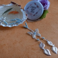 Kimana Butterfly Necklace - Powder Blue