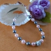 Light Coral and Silver Bracelet
