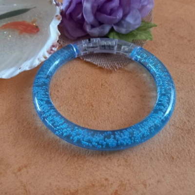 Light up Flashing Bubble Bangle - Neon Blue Light up Flashing Bubble Bangle - Neon Blue