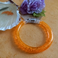 Light up Flashing Bubble Bangle - Neon Orange