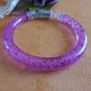 Light up Flashing Bubble Bangle - Neon Purple