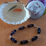 Margarita Flower Bracelet - Charcoal and Silver Margarita Flower Bracelet - Charcoal and Silver