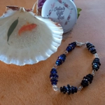 Margarita Flower Bracelet - Charcoal and Silver Margarita Flower Bracelet - Charcoal and Silver