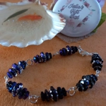 Margarita Flower Bracelet - Charcoal and Silver Margarita Flower Bracelet - Charcoal and Silver