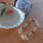 Margarita Flower Bracelet - Crystal and Gold Margarita Flower Bracelet - Crystal and Gold