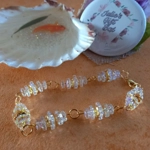 Margarita Flower Bracelet - Crystal and Gold Margarita Flower Bracelet - Crystal and Gold