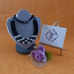 Marushka Pearl Necklace - Black & Pearl Marushka Pearl Necklace - Black & Pearl