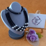 Marushka Pearl Necklace - Black & Pearl Marushka Pearl Necklace - Black & Pearl