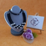 Marushka Pearl Necklace - Black & Pearl Marushka Pearl Necklace - Black & Pearl