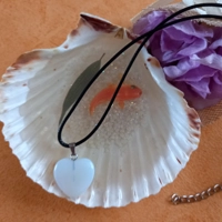 Milky White Heart Pendant