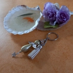 Miracle Bead Angel Keyring - Beige Miracle Bead Angel Keyring - Beige