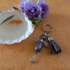 Miracle Bead Angel Keyring  - Grey