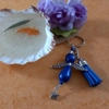 Miracle Bead Angel Keyring  - Royal Blue