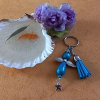 Miracle Bead Angel Keyring  - Turquoise