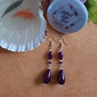 Miracle Drop Earrings - Plum
